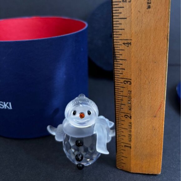 Swarovski Crystal Snowman Figurine Crystal Snowflakes Box New 250229 - Picture 10 of 12